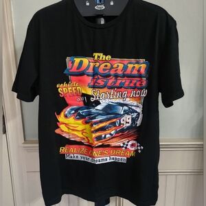 Mens Black T shirt car graphic